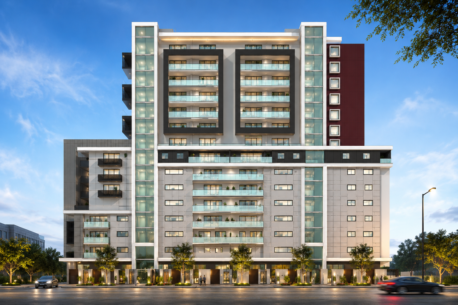Daytime render of the multi-residential development at George Street, Warwick Farm